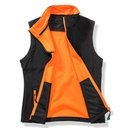 Bezrekawnik Damski Dopasowany Softshell Wodoodporny Oddychajacy RT232F - Black & Orange
