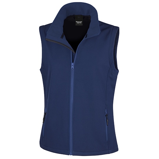 Bezrękawnik Damski Dopasowany Softshell Wodoodporny Oddychający RT232F - Navy & Navy