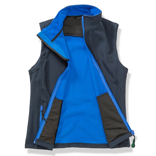 Bezrękawnik Damski Dopasowany Softshell Wodoodporny Oddychający RT232F - Navy & Royal