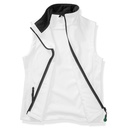 Bezrekawnik Damski Dopasowany Softshell Wodoodporny Oddychajacy RT232F - White & Black
