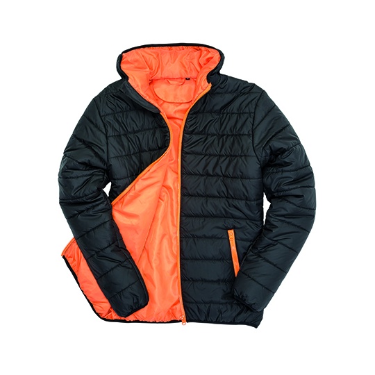 Kurtka Pikowana Wodoodporna Wiatroszczelna RT233 - Black & Orange