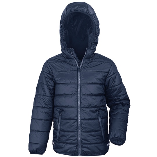 Kurtka Dziecieca Pikowana Wodoodporna Wiatroszczelna RT233J - Navy & Navy