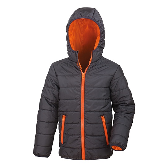 Kurtka Pikowana Wodoodporna Wiatroszczelna RT233Y - Black & Orange