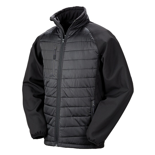Kurtka Softshell Męska Recykling Wiatroszczelna RT237 - Black & Black