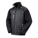 Kurtka Softshell Męska Recykling Wiatroszczelna RT237 - Black & Grey