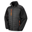 Kurtka Softshell Męska Recykling Wiatroszczelna RT237 - Black & Orange