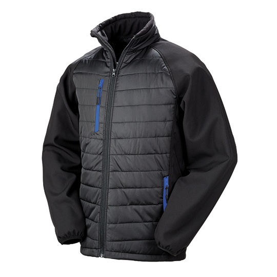 Kurtka Softshell Meska Recykling Wiatroszczelna RT237 - Black & Royal