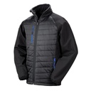Kurtka Softshell Męska Recykling Wiatroszczelna RT237 - Black & Royal
