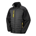 Kurtka Softshell Męska Recykling Wiatroszczelna RT237 - Black & Yellow