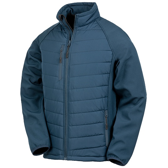 Kurtka Softshell Męska Recykling Wiatroszczelna RT237 - Navy & Navy