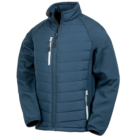Kurtka Softshell Meska Recykling Wiatroszczelna RT237 - Navy & Grey