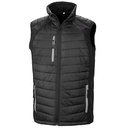 Kamizelka pikowana softshell z recyklingu RT238 - Black & Grey