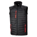 Kamizelka pikowana softshell z recyklingu RT238 - Black & Red