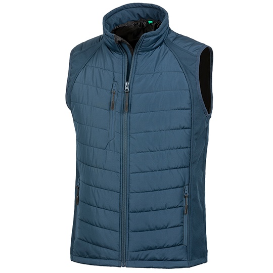 Kamizelka pikowana softshell z recyklingu RT238 - Navy & Navy