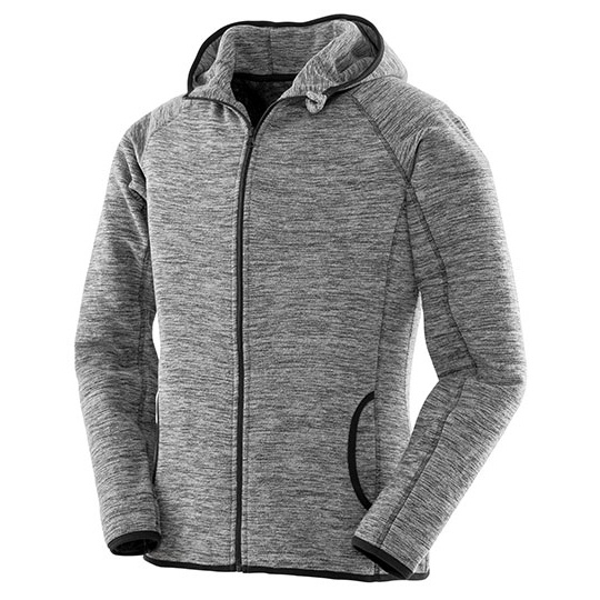Bluza Dopasowana Mikropolar Oddychajaca Szybkoschnaca RT245F - Marl Grey & Black