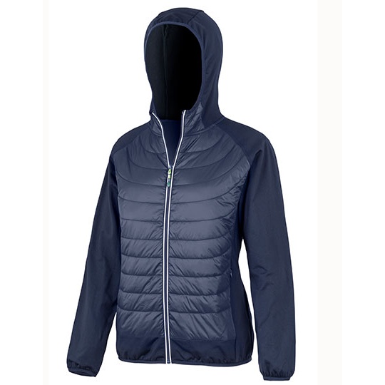 Kurtka Damska Sportowa Slim Przeciwdeszczowa Oddychajaca RT268F - Navy & Navy