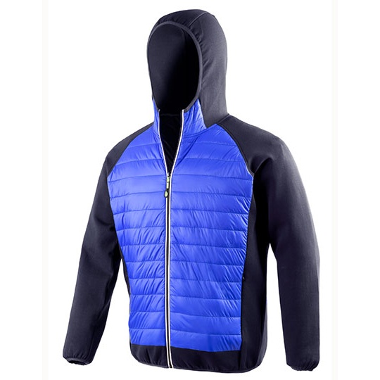 Kurtka Meska Fitness Przeciwdeszczowa Ocieplana RT268M - Royal & Navy