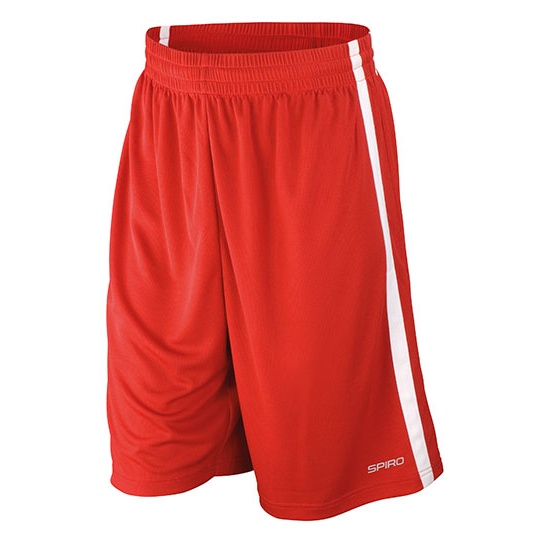 Spodenki Meskie Klasyczne Poliester Szybkoschnace RT279 - Red & White