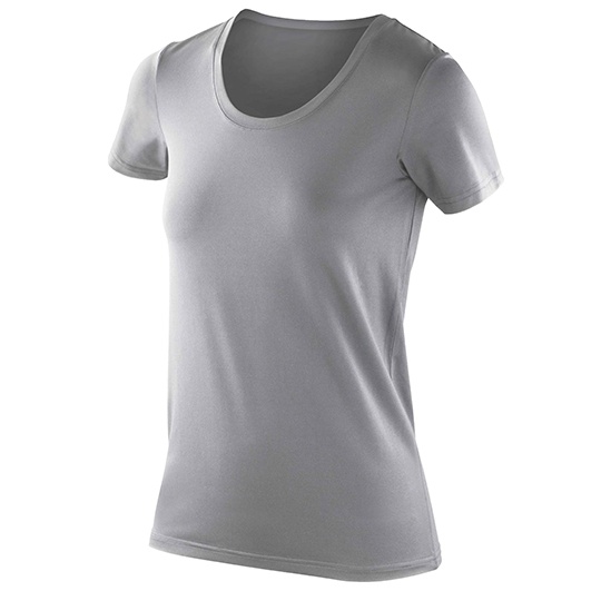 T-shirt Damski Klasyczny Oddychajacy Szybkoschnacy RT280F - Cloudy Grey