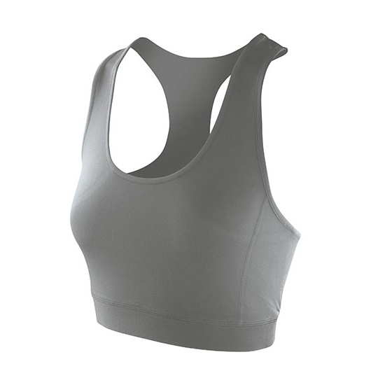 Damski krotki top sportowy RT282F - Cloudy Grey