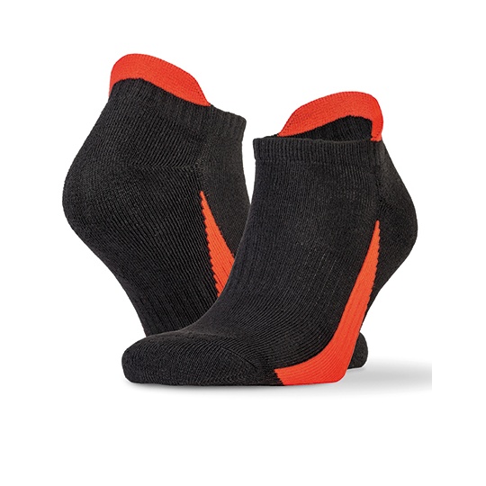 Skarpety Krotkie Sportowe Amortyzujace RT293X - Black & Red