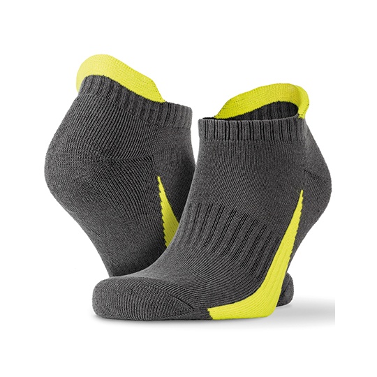 Skarpety Krotkie Sportowe Amortyzujace RT293X - Grey & Lime
