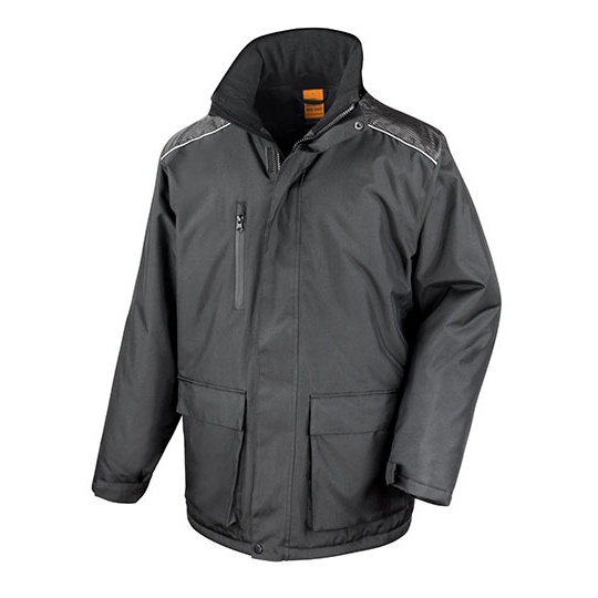 Dluga kurtka ocieplana RT305 - Black