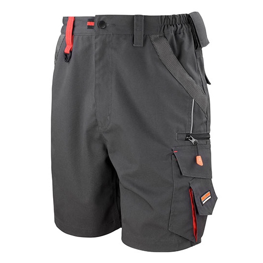 Szorty Robocze Unisex Klasyczne Wiatroszczelne RT311 - Grey & Black