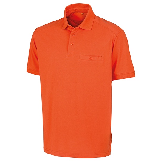 Koszulka Polo Meska z Kieszenia Bawelniano Poliestrowa RT312 - Orange