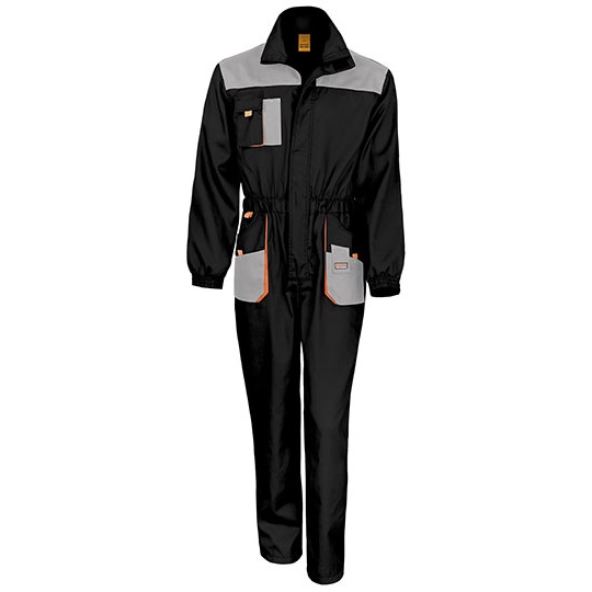 Kombinezon Roboczy Lekki Wodoodporny RT321 - Black & Grey & Orange