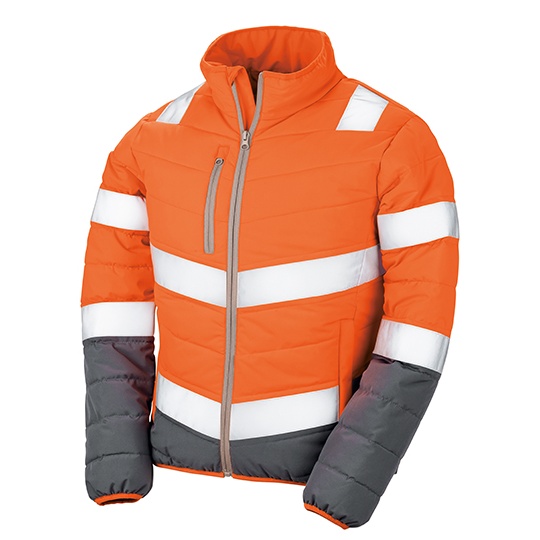 Kurtka Damska Ochronna Hi-Vis Wodoodporna RT325F - Fluorescent Orange & Grey
