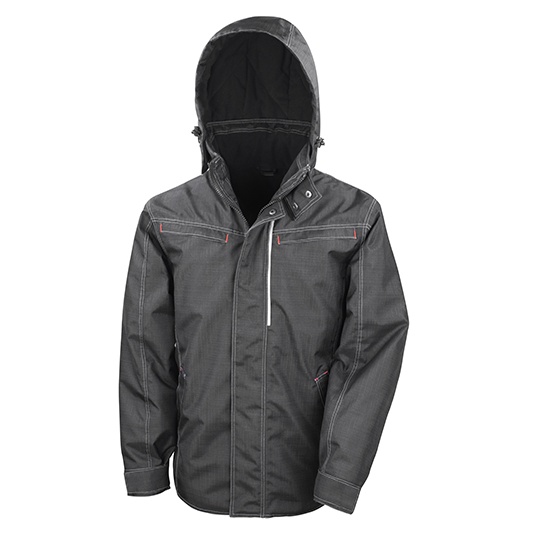 Kurtka Meska Teksturowana Wodoodporna Oddychajaca RT326 - Black