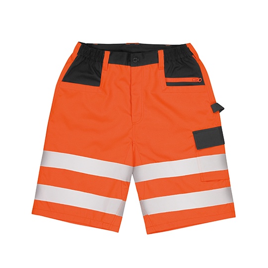 Szorty Robocze Hi-Vis Odblaskowe RT328 - Fluorescent Orange
