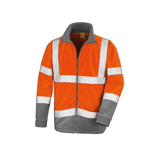 Kurtka Mikropolarowa Hi-Vis RT329 - Fluorescent Orange & Workguard Grey