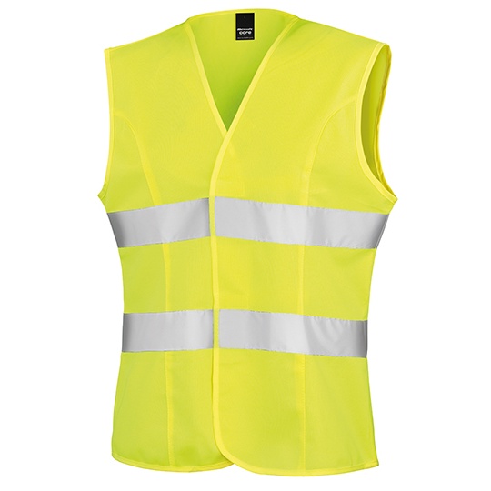 Kamizelka Damska Taliowana Odblaskowa Poliester RT334F - Fluorescent Yellow