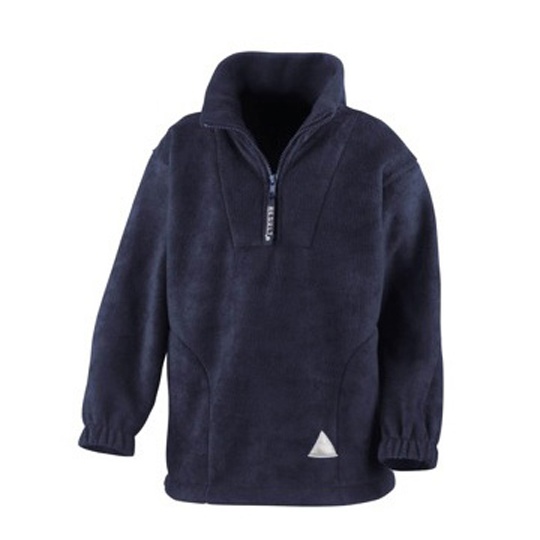 Bluza Klasyczna Polarowa z Zamkiem 1 4 RT33Y - Navy