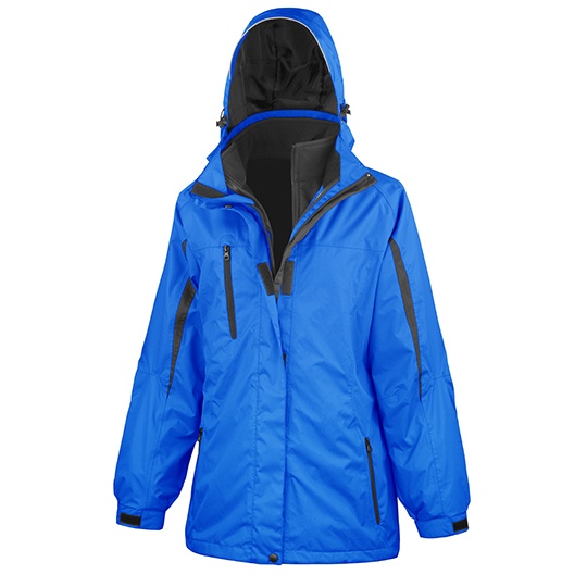 Kurtka Damska Dopasowana 3 w 1 Wodoszczelna Oddychajaca RT400F - Royal & Black