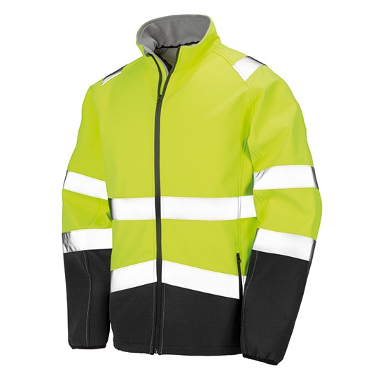 Kurtka Softshell Odblaskowa RT450 - Fluorescent Yellow & Black