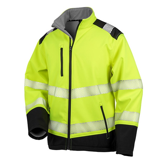 Softshell Meska Odblaskowa Wodoodporna RT476 - Fluorescent Yellow & Black