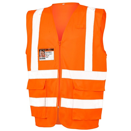 Kamizelka Oversize Siatka Poliestrowa Oddychająca Hi-Vis RT479 - Fluorescent Orange
