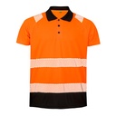 Koszulka Polo Meska Odblaskowa RT501 - Fluorescent Orange & Black
