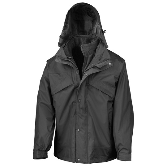 Kurtka 3 w 1 Wodoodporna Wiatroszczelna RT68 - Black