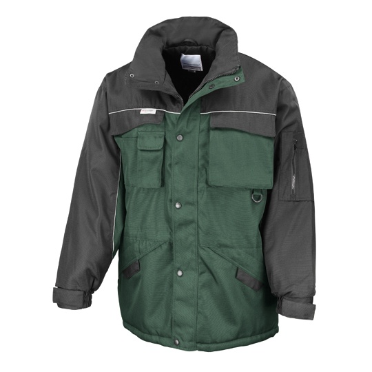 Kurtka Robocza Klasyczna Wodoodporna RT72 - Bottle Green & Black