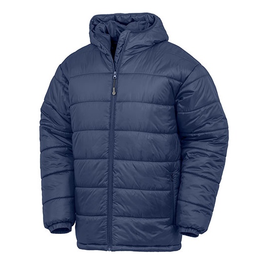 Pikowana parka z kapturem RT910 - Navy