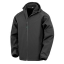 Męska 3-warstwowa kurtka softshell z kapturem RT911 - Black
