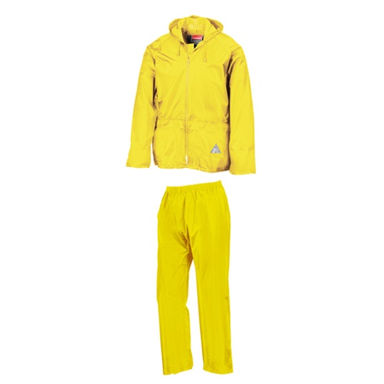 Zestaw Przeciwdeszczowy Klasyczny Wodoodporny Wiatroodporny RT95A - Neon Yellow