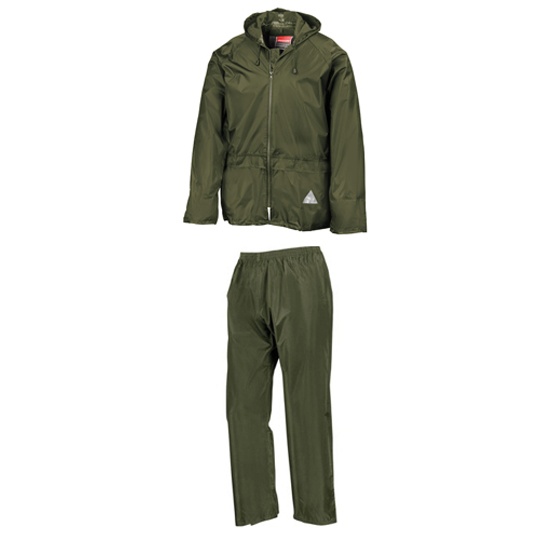 Zestaw Przeciwdeszczowy Klasyczny Wodoodporny Wiatroodporny RT95A - Olive Green