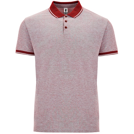 Koszulka Polo Meska Bawelniana Pika Melanzowa RY0395 - Heather Red 245