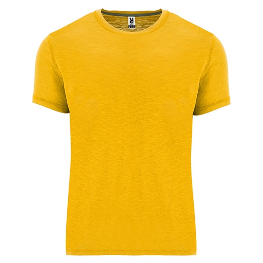 T-Shirt Klasyczny Bawelniany z Przedluzonym Tylem RY0396 - Mustard 30