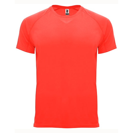 Funkcyjny T-shirt męski z raglanowym rękawem RY0407 - Fluor Coral 234